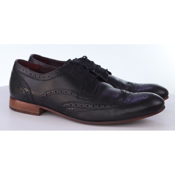 Ted Baker Gryene Men\'s Wingtip Dress Shoes Size EU 43 US 10 Leather Black main image 5